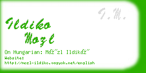ildiko mozl business card